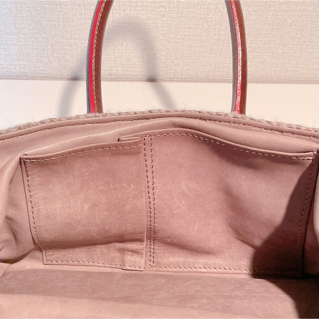 ムク muku モンテローザ ムートンバッグ  グレージュ　ブラウン　グレー レディースのバッグ(ハンドバッグ)の商品写真