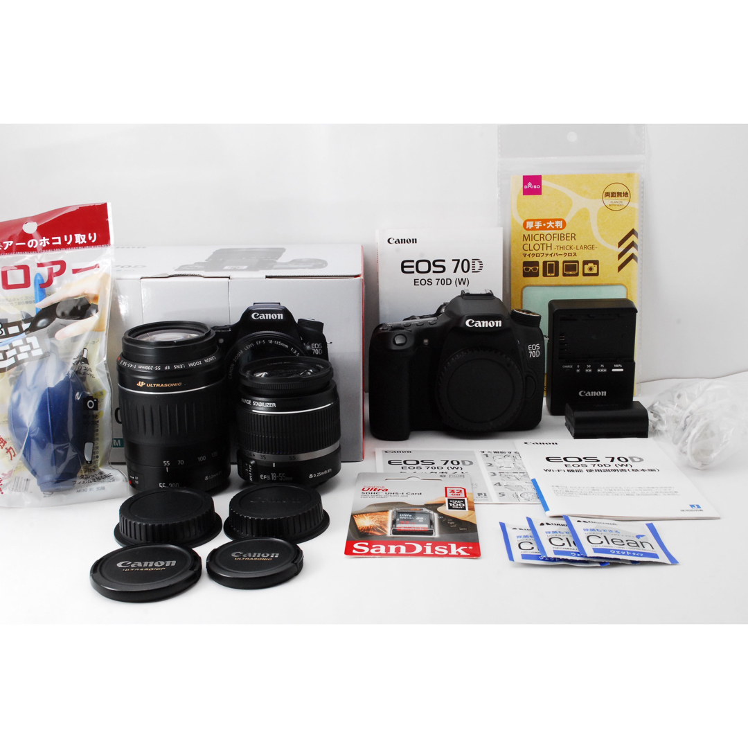 美品❤️Wi-Fi☆Canon EOS 70D☆ダブル♪自撮り&スマホ転送OK♪-
