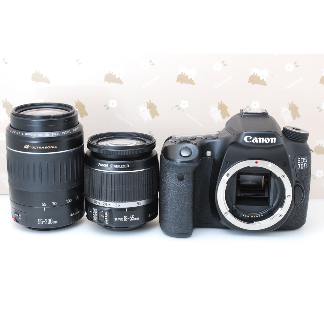 美品❤️Wi-Fi☆Canon EOS 70D☆ダブル♪自撮り&スマホ転送OK♪-
