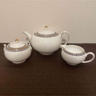 ウェッジウッド(WEDGWOOD)のウェッジウッド　ユーランダー　ブラック　ティーポット　シュガーポット　クリーマー(食器)