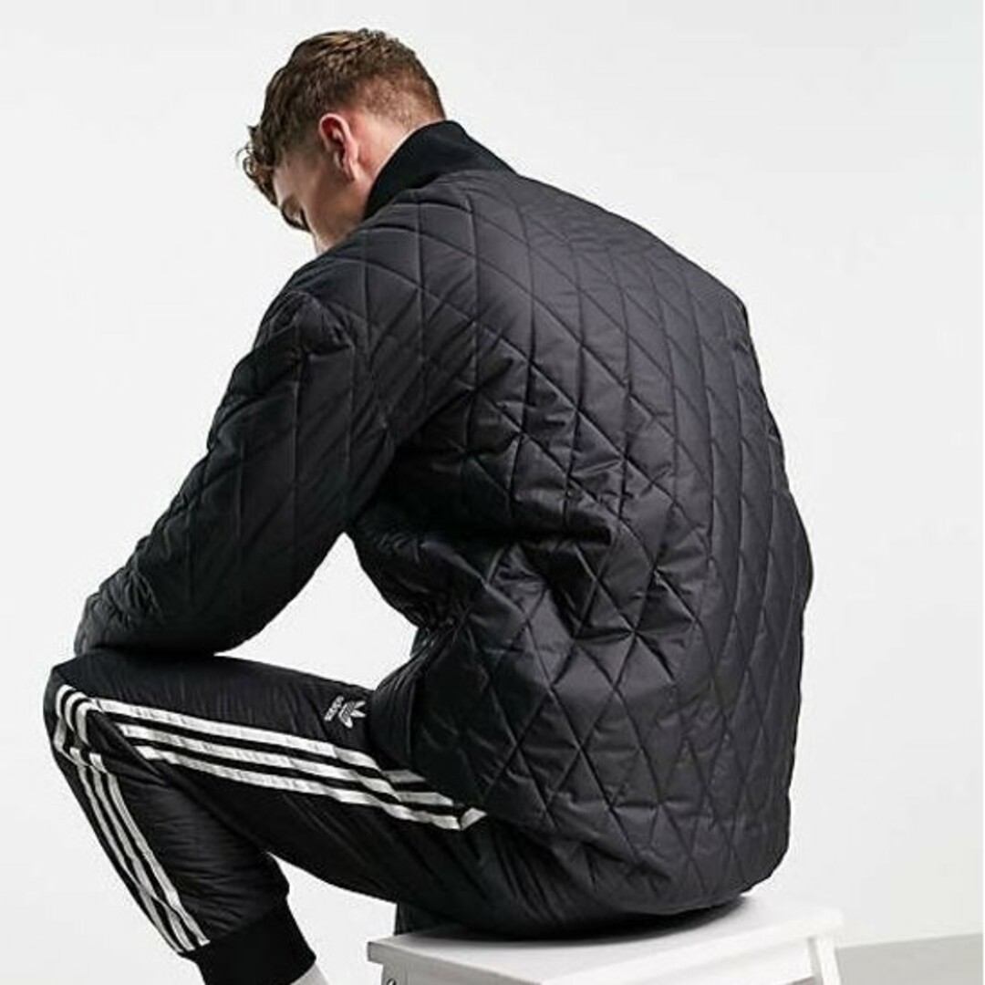 【 ユニセックス 】adidas★キルティングジャケット★パファージャケ★黒★L 3