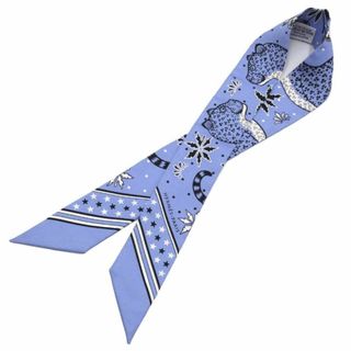 エルメス(Hermes)のエルメス スカーフ 063350S HERMES シルク ツイリー LES LEOPARDS BANDANA ラベンダー レディース JJS03732(バンダナ/スカーフ)