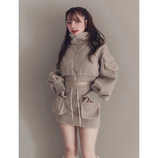 andmary Miffy boa jacket/ mini skirt セットの通販｜ラクマ