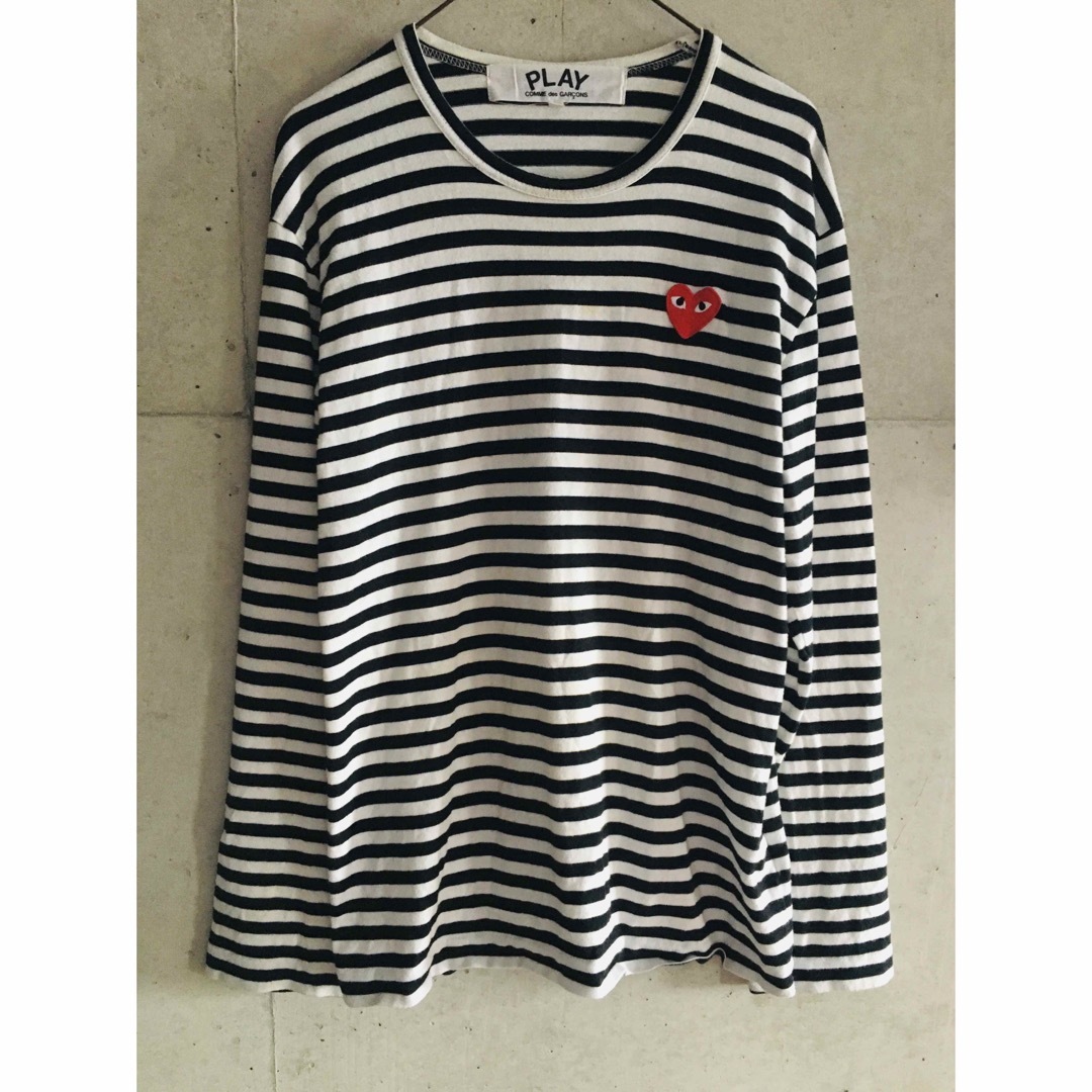 【名作★希少★メンズM】プレイコムデギャルソン ボーダー ブラック 長袖Tシャツ | フリマアプリ ラクマ