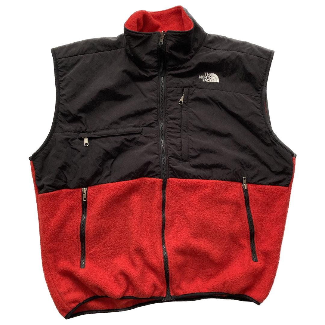 ビンテージノースフェイス 90s デナリフリースベスト XXL程度 赤黒 TNF | フリマアプリ ラクマ