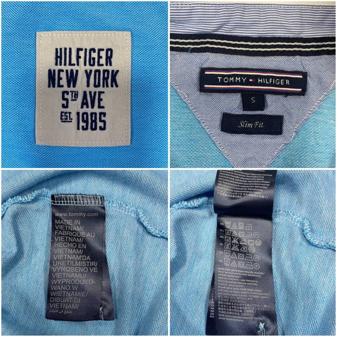 TOMMY HILFIGER(トミーヒルフィガー)のトミーヒルフィガー ポロシャツ メンズ サイズS ライトブルー ワンポイントロゴ メンズのトップス(ポロシャツ)の商品写真