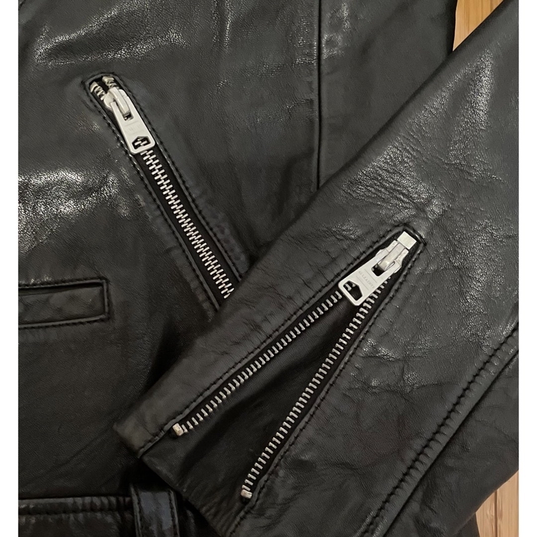 オールセインツ／muir leather biker jacket／black