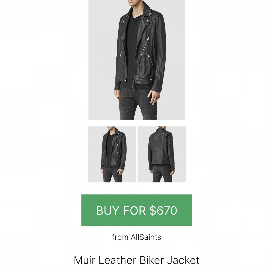 オールセインツ／muir leather biker jacket／black