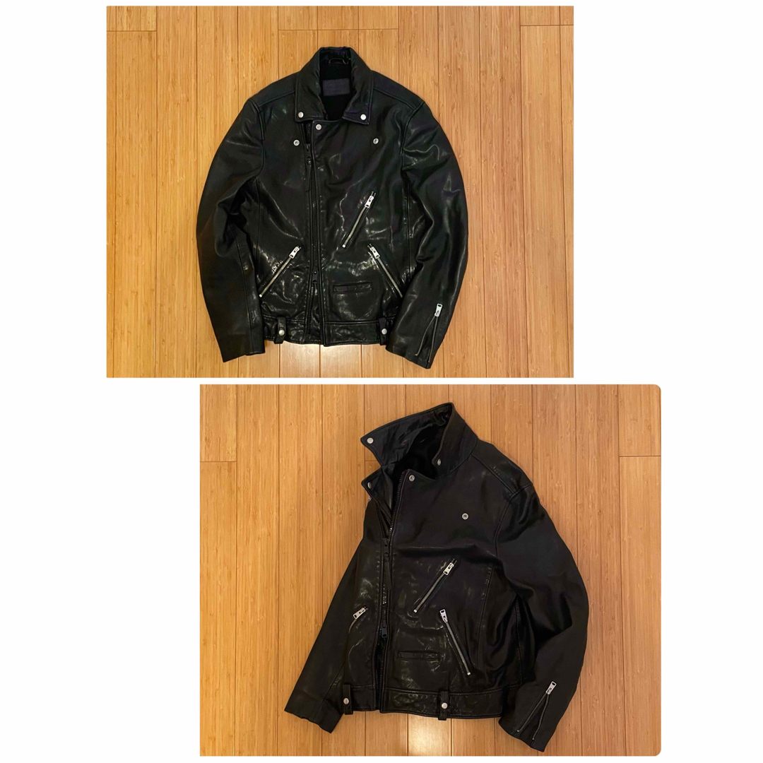 オールセインツ／muir leather biker jacket／black