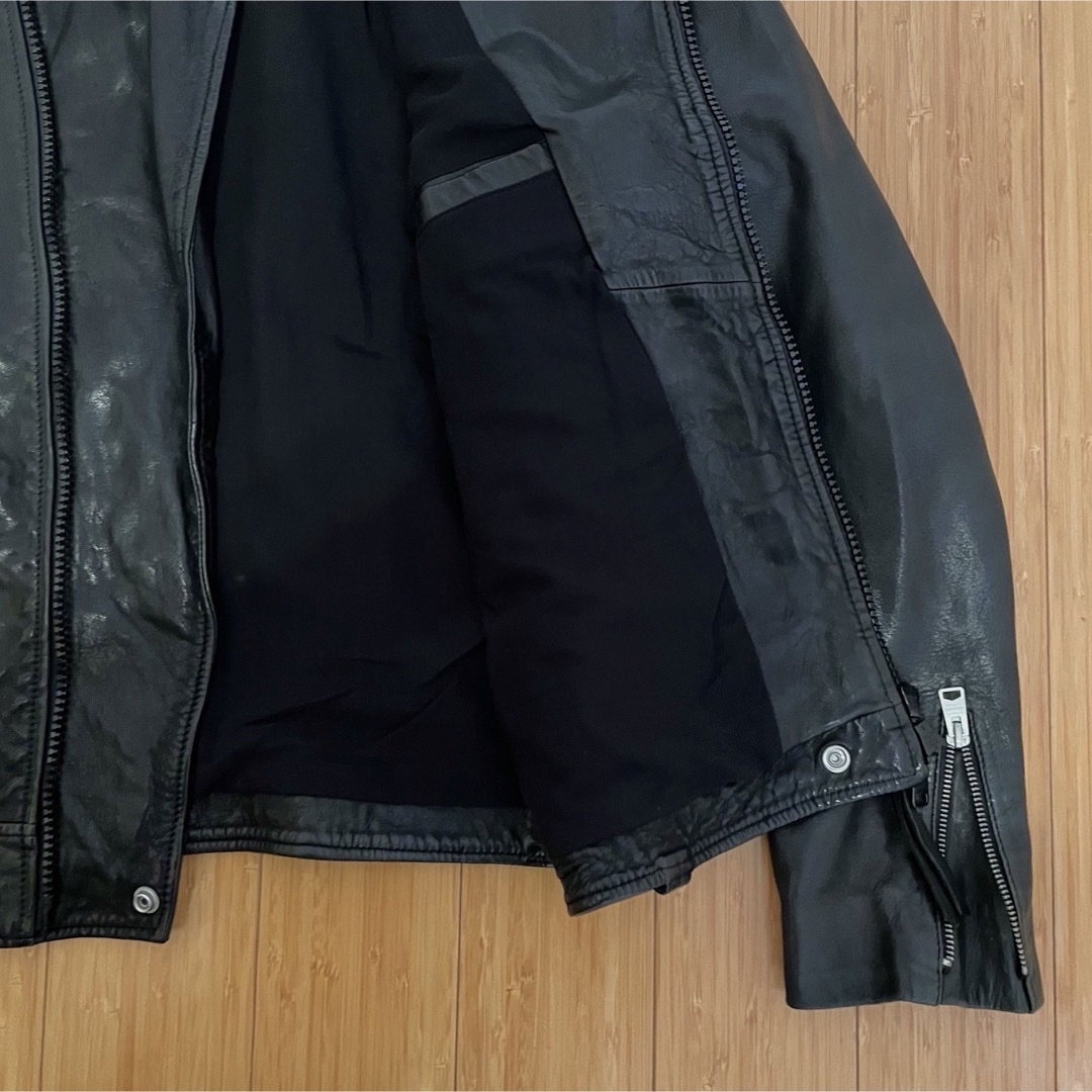 オールセインツ／muir leather biker jacket／black