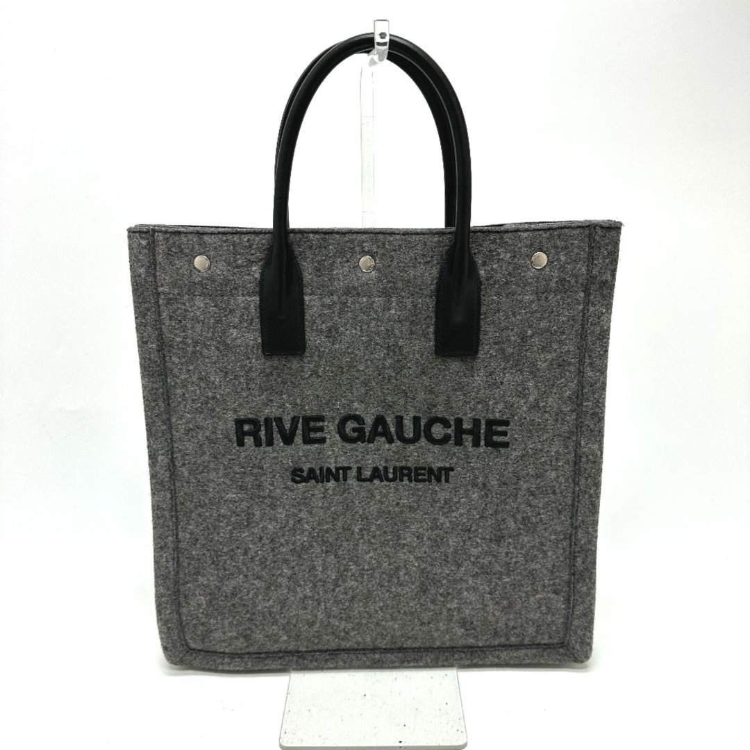 Saint Laurent(サンローラン)のサンローランパリ SAINT LAURENT PARIS リヴゴーシュ  RIVE GAUCHE 632539 ショルダーバッグ 肩掛け ハンドバッグ カバン トートバッグ フェルト グレー 新品同様 レディースのバッグ(トートバッグ)の商品写真