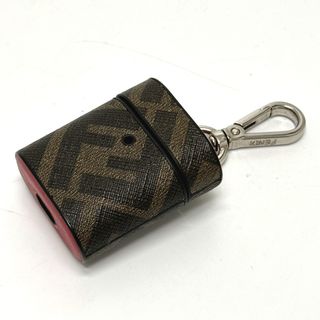 フェンディ(FENDI)のフェンディ FENDI ズッカ エアポッズケース airpodsケース エアポッズ apple アップル イヤフォンケース レザー ブラウン(その他)