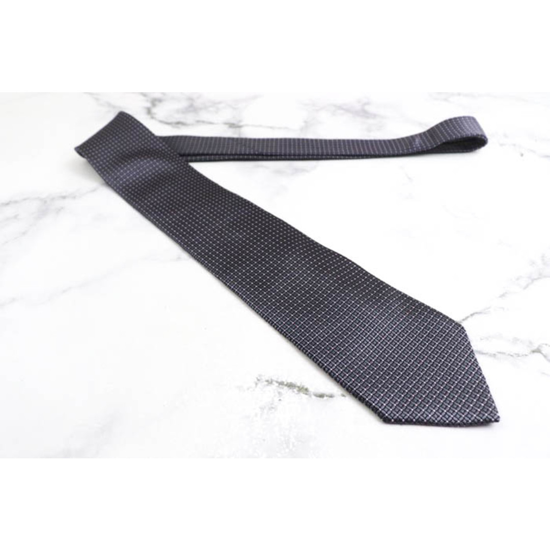 エルメネジルドゼニア ブランド ネクタイ シルク 格子柄 ドット柄 小紋柄 高級 メンズ グレー Ermenegildo Zegna