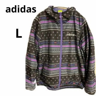 アディダス(adidas)の【adidas　アディダス　ウインドブレーカー】Lサイズ　ペイズリー柄(ナイロンジャケット)