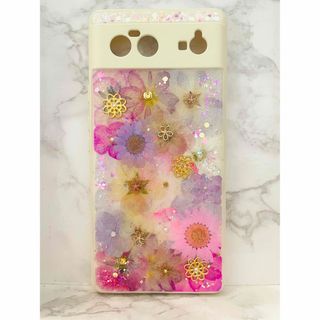 全機種対応 iPhoneケース 押し花ケース 押し花 ケース 花 Android(スマホケース)