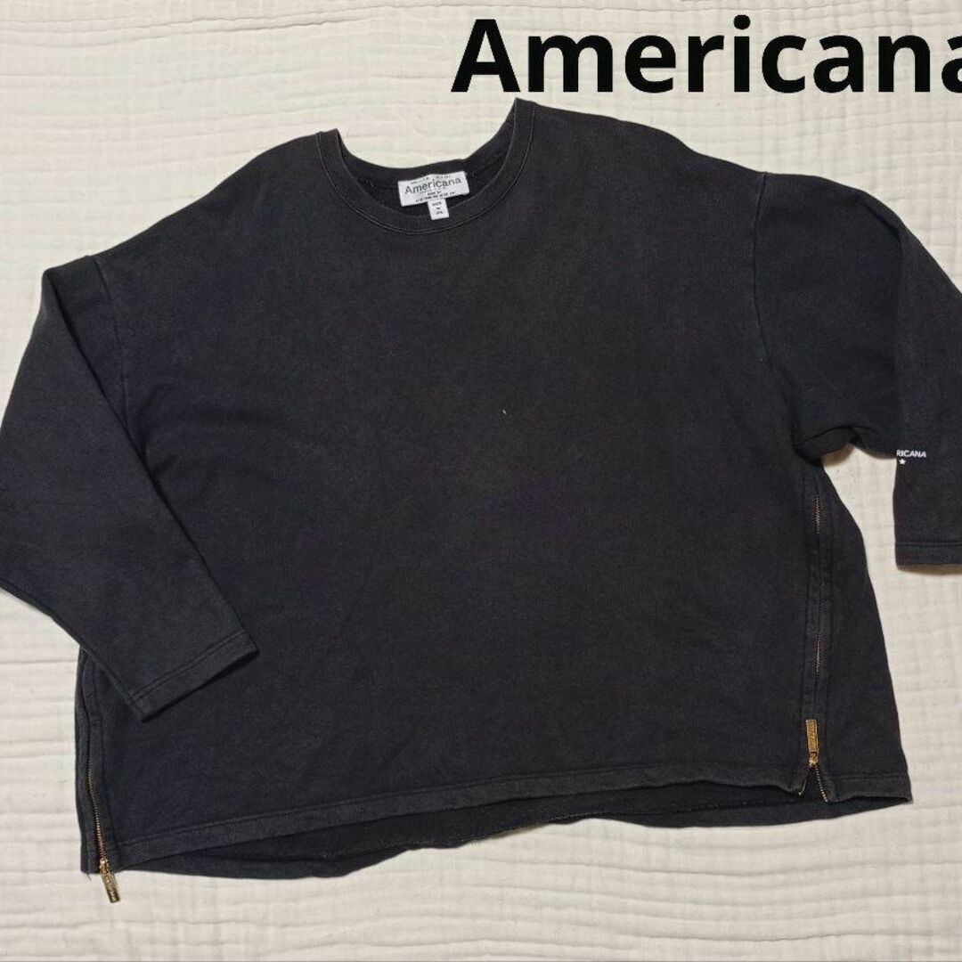 AMERICANA(アメリカーナ)のAmericana アメリカーナ スウェット サイドファスナー 抜け感 こなれ感 レディースのトップス(トレーナー/スウェット)の商品写真