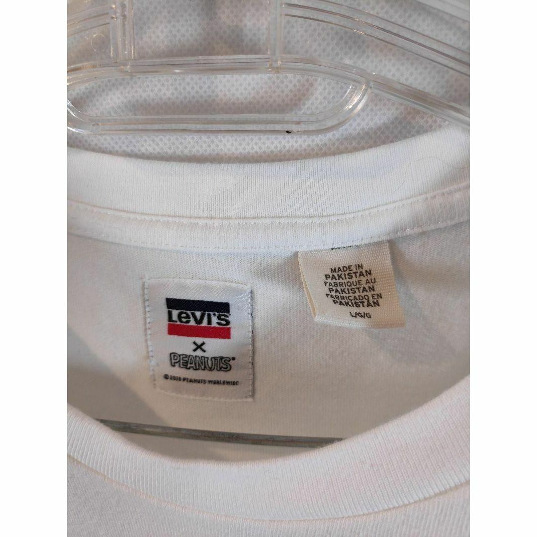 Levi's スヌーピー　コラボTシャツ　Lサイズ　ホワイト　胸ポケット 2