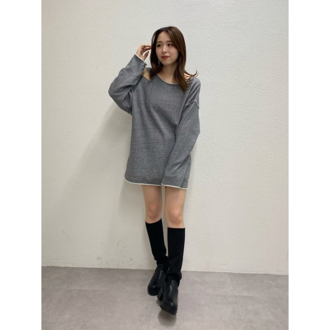 Aby online Chico カットオフ2WAYスウェットミニワンピースの Aby online Chico カットオフ2WAYスウェットミニワンピースの