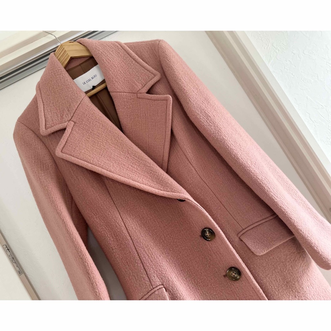 LE CIEL BLEU(ルシェルブルー)のNapping Wool Coat美品 ロングコート ナッピングウールコート レディースのジャケット/アウター(ロングコート)の商品写真