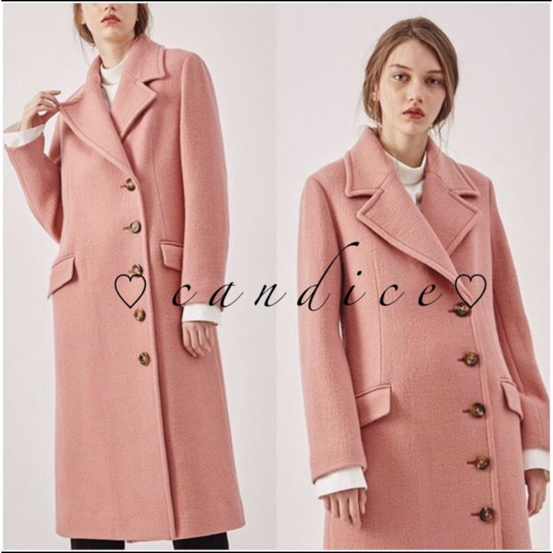 LE CIEL BLEU(ルシェルブルー)のNapping Wool Coat美品 ロングコート ナッピングウールコート レディースのジャケット/アウター(ロングコート)の商品写真