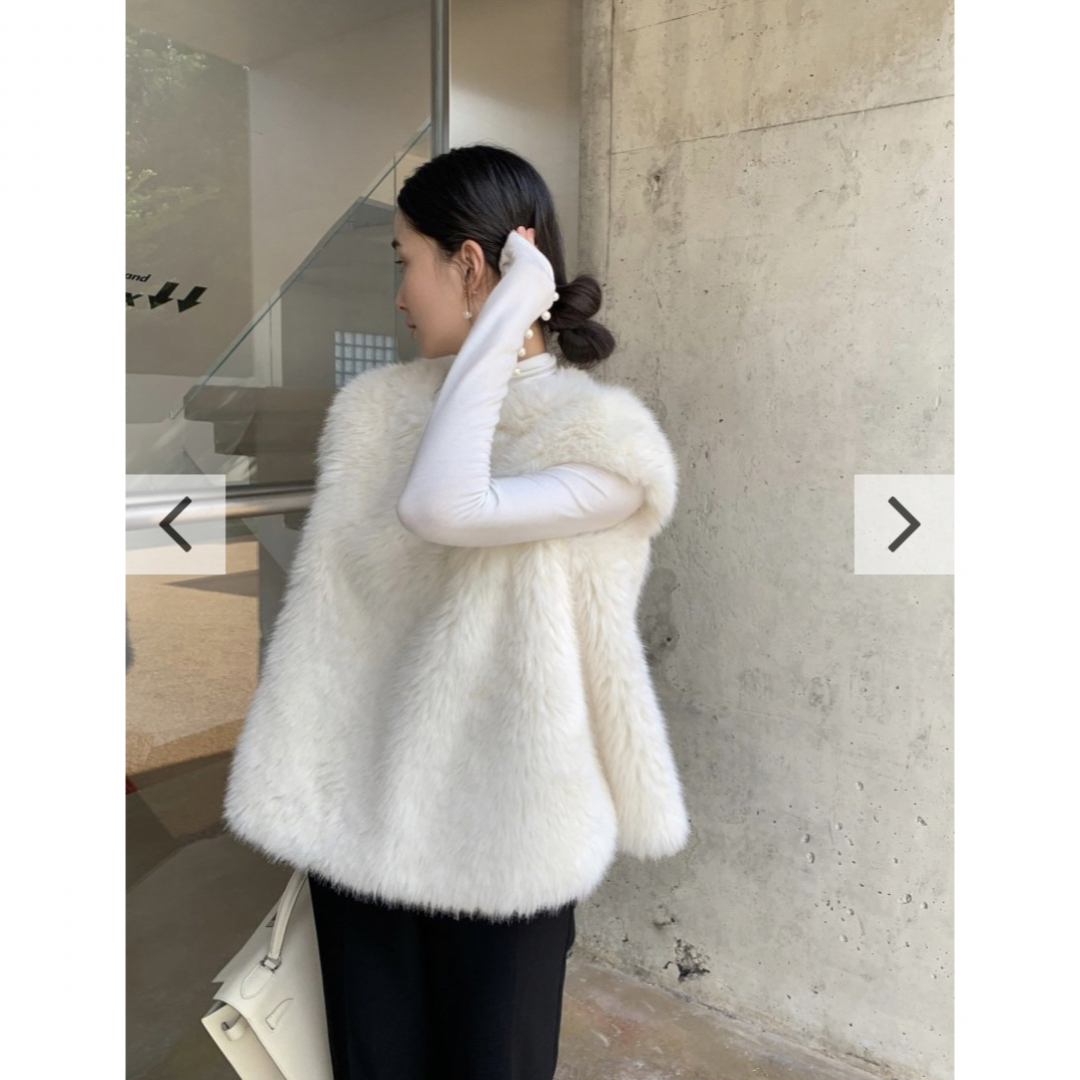 ZARA - birthdaybash BACK RIBBON FUR VESTの通販 by sangchu shop