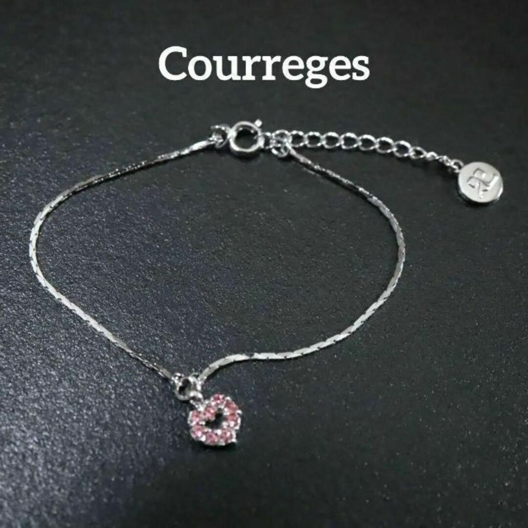 Courreges(クレージュ)の【匿名配送】 クレージュ ブレスレット シルバー ピンク レディースのアクセサリー(ブレスレット/バングル)の商品写真