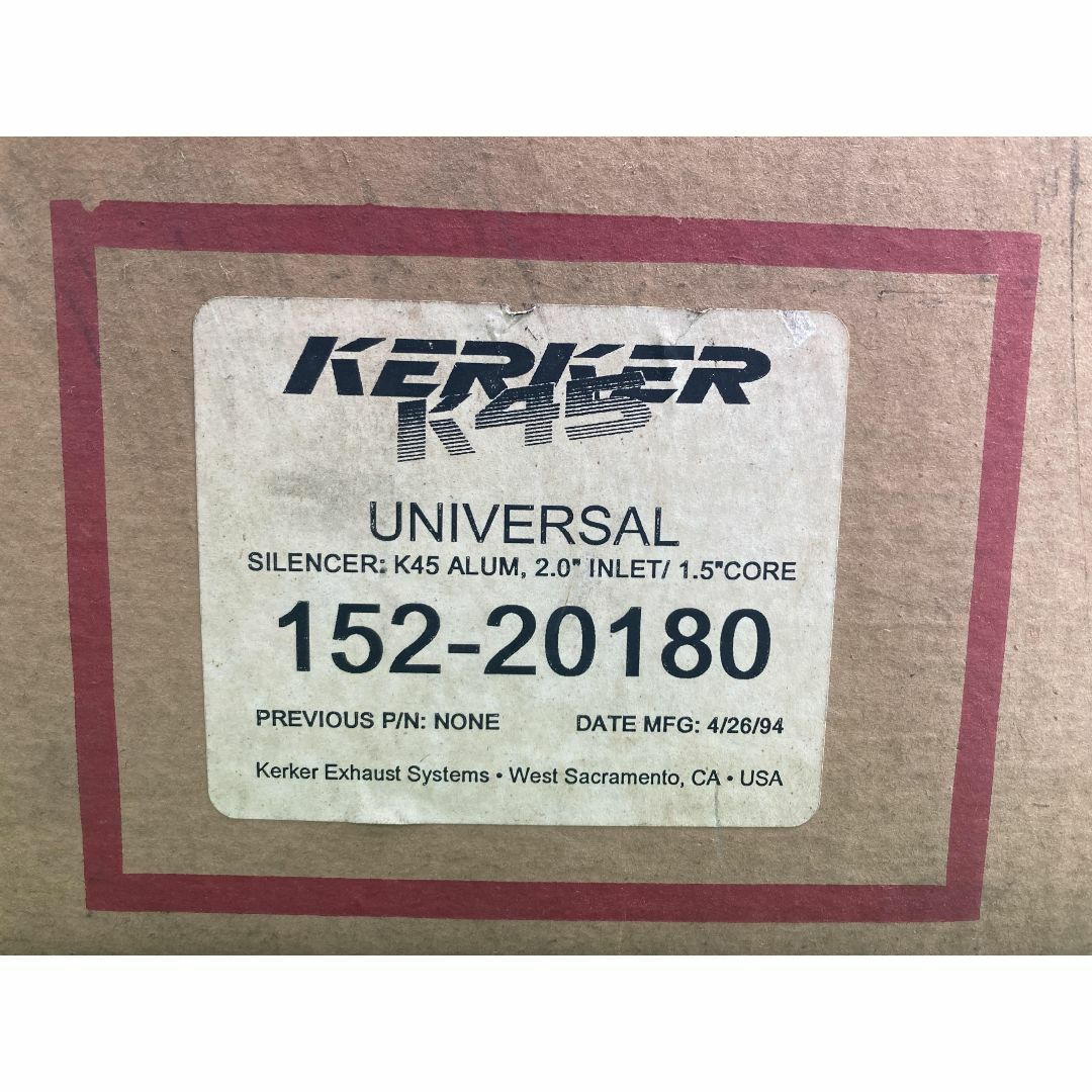 KERKER製 サイレンサーマフラー 152-20180 在庫有 即納 社外 新品 バイク 部品 K45 アルミ ユニバーサルサイレンサー マフラーバンド付き 未使用:22303921