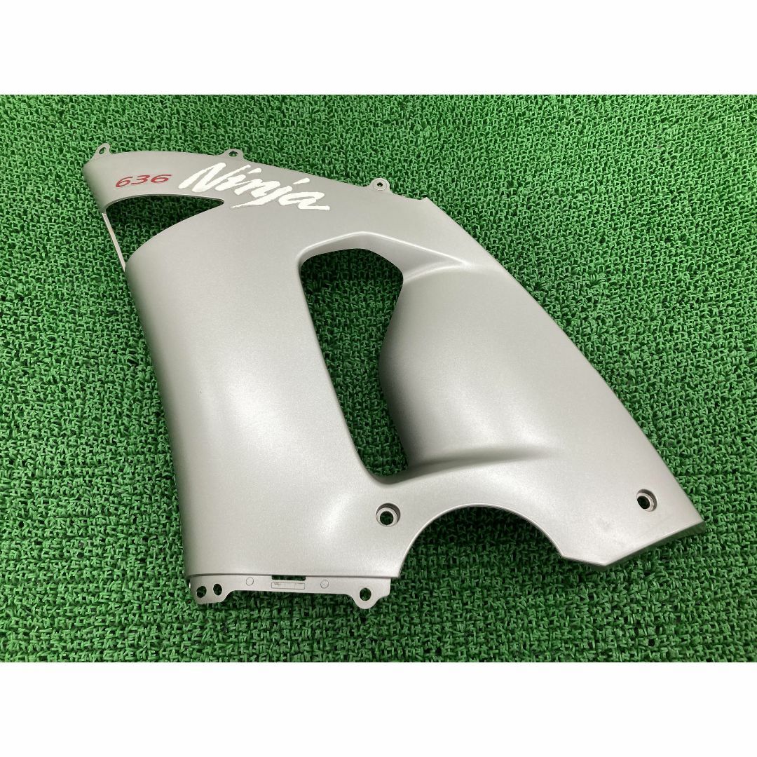 ZX-6R サイドカウル 左 銀 55028-0028 カワサキ 純正  バイク 部品 ZX636C ミドルカウル 05-06年式 コンディション良好 車検 Genuine:22303536