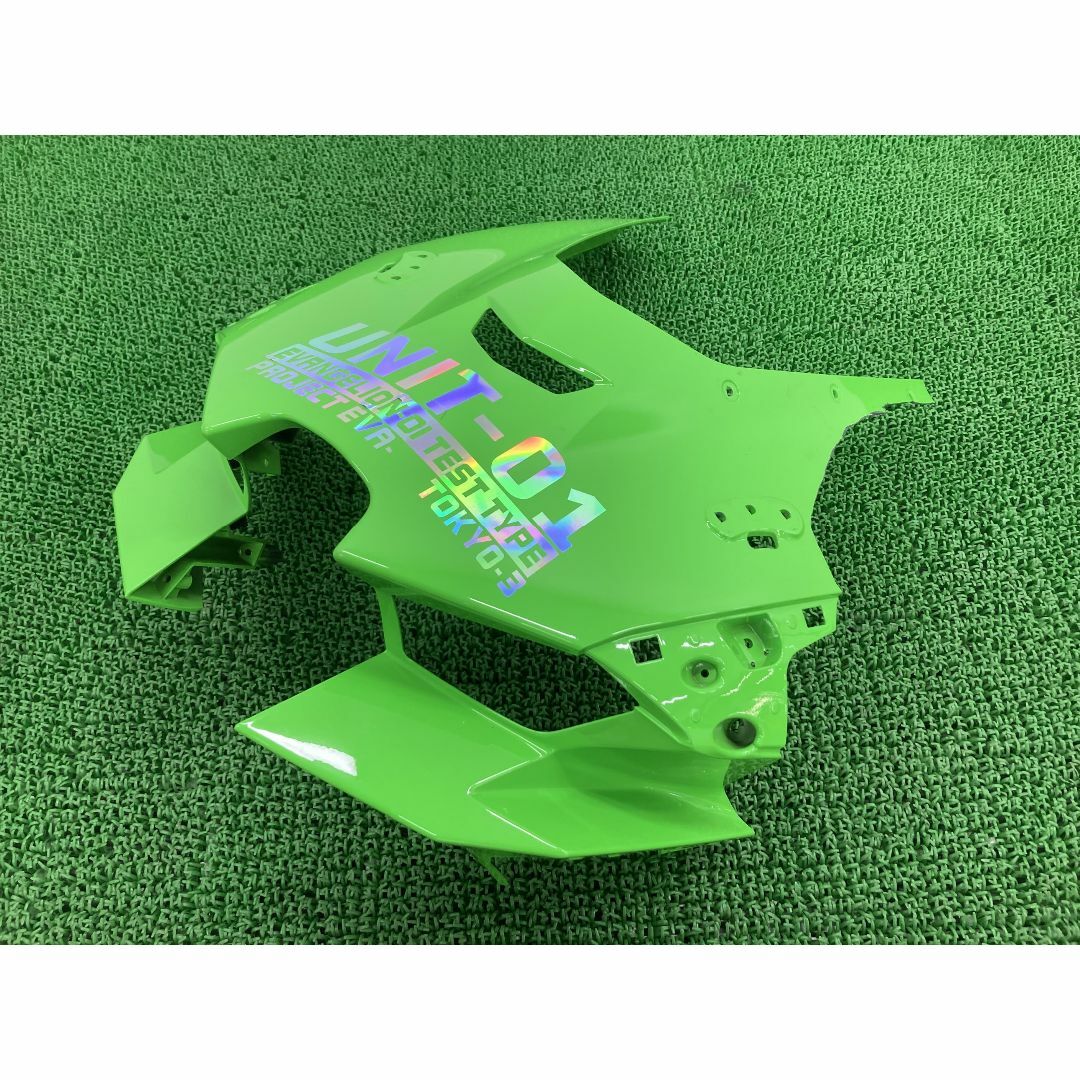 ZX-10R アッパーカウル 緑 55028-0756 カワサキ 純正  バイク 部品 ZX1002L 修復素材に コケキズ無し 車検 Genuine:22303389