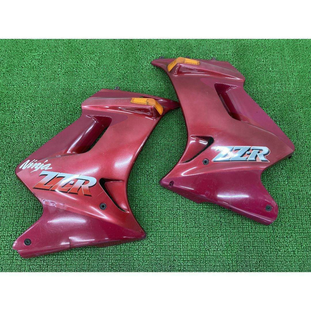 ZZ-R250 サイドカウル 左右 ワインM 55028-1260/55028-1261 カワサキ 純正  バイク 部品 EX250H-028*** 55028-1260 55028-1261 ウインカー 修復素材に 車検 Genuine:22302560