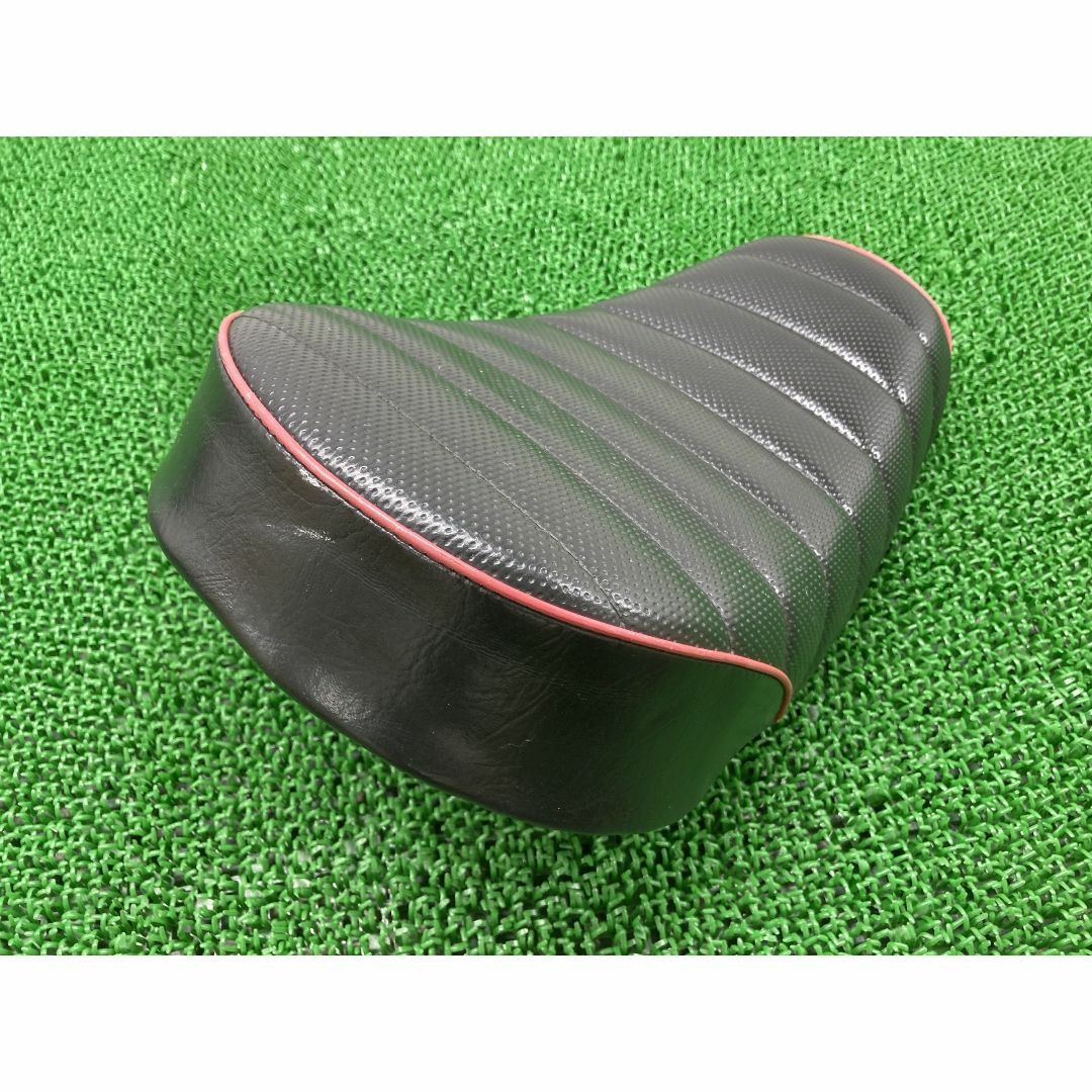 モーターヘッド製モンキー シート 社外 バイク 部品 Z50J-16050*** 赤パイピング 破れなし カスタム素材に タックロール:22302415 1