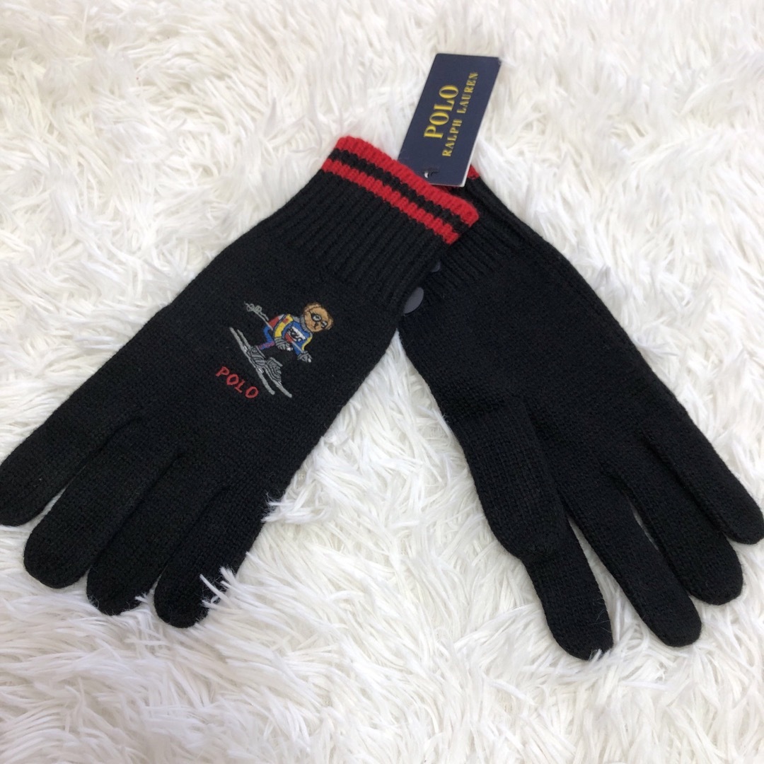 POLO RALPH LAUREN(ポロラルフローレン)のPOLO RALPH LAUREN 手袋  定価税込9,790 新品未開封　黒色 メンズのファッション小物(手袋)の商品写真