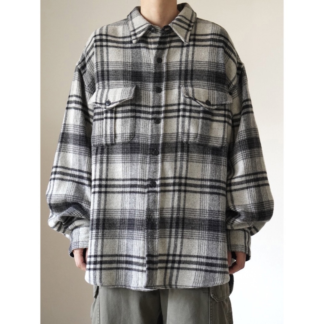 GAP(ギャップ)の90s~00s 古着 OLD GAP ウールシャツ チェックシャツ 白タグ メンズのトップス(シャツ)の商品写真