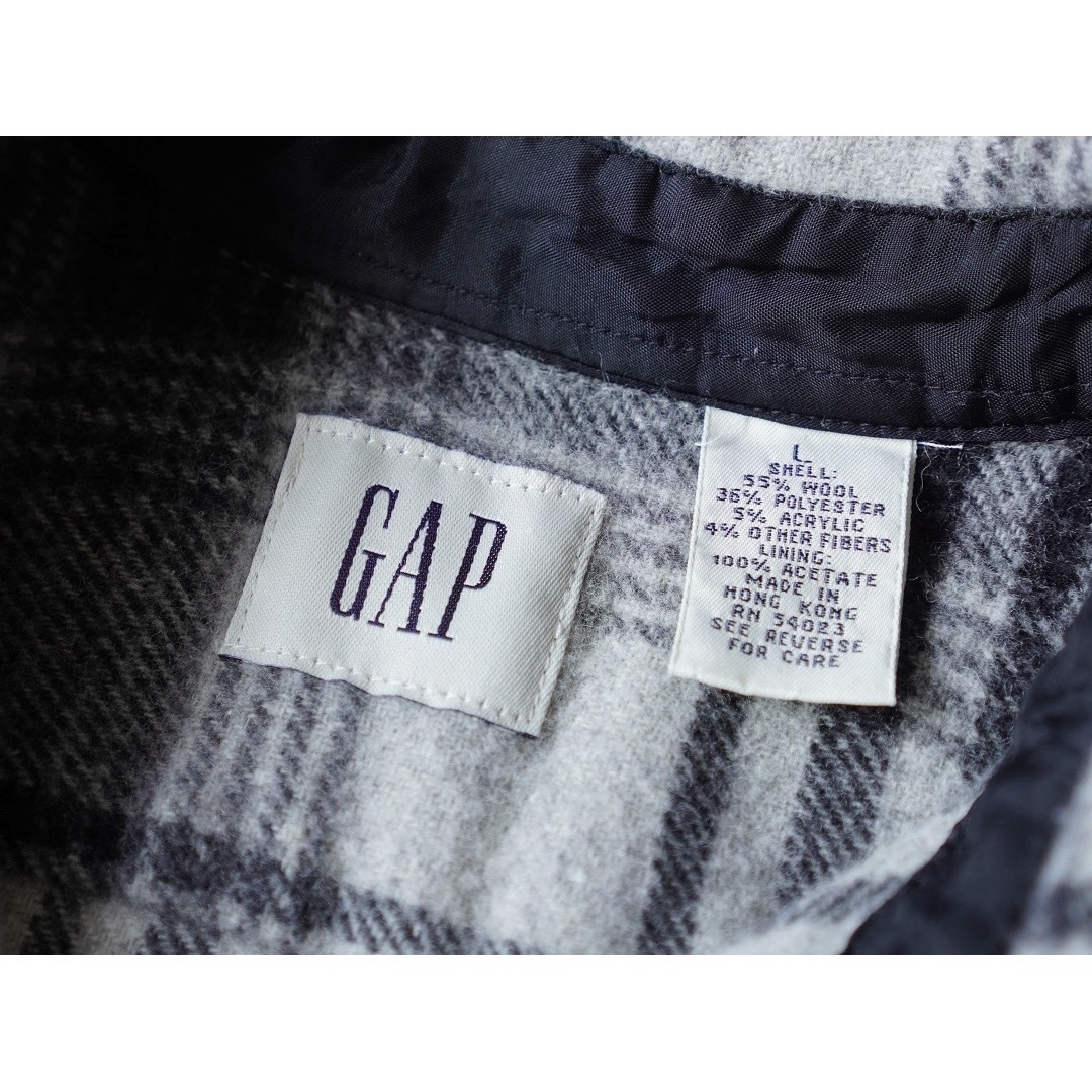 GAP(ギャップ)の90s~00s 古着 OLD GAP ウールシャツ チェックシャツ 白タグ メンズのトップス(シャツ)の商品写真