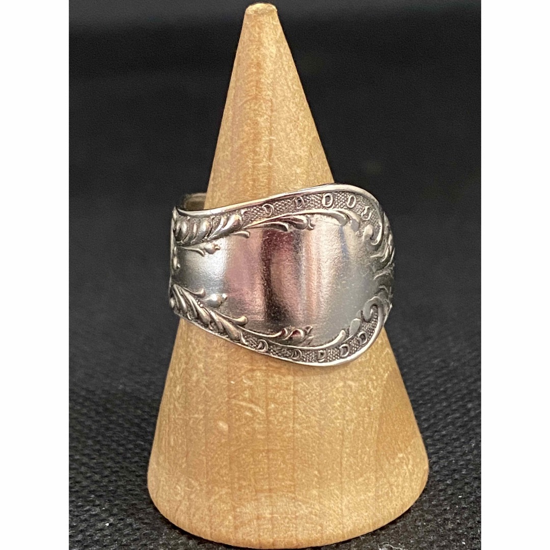 アンティーク リング スプーンリング 18号 調可 USA 民族 総柄 4292 メンズのアクセサリー(リング(指輪))の商品写真