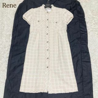 Rene TISSUE ルネ ジャガード ワンピース 38-