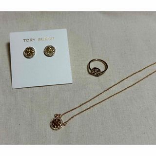 トリーバーチ(Tory Burch)の【新品未使用品】 トリーバーチ ピアス ネックレス リング 3点セット(ピアス)