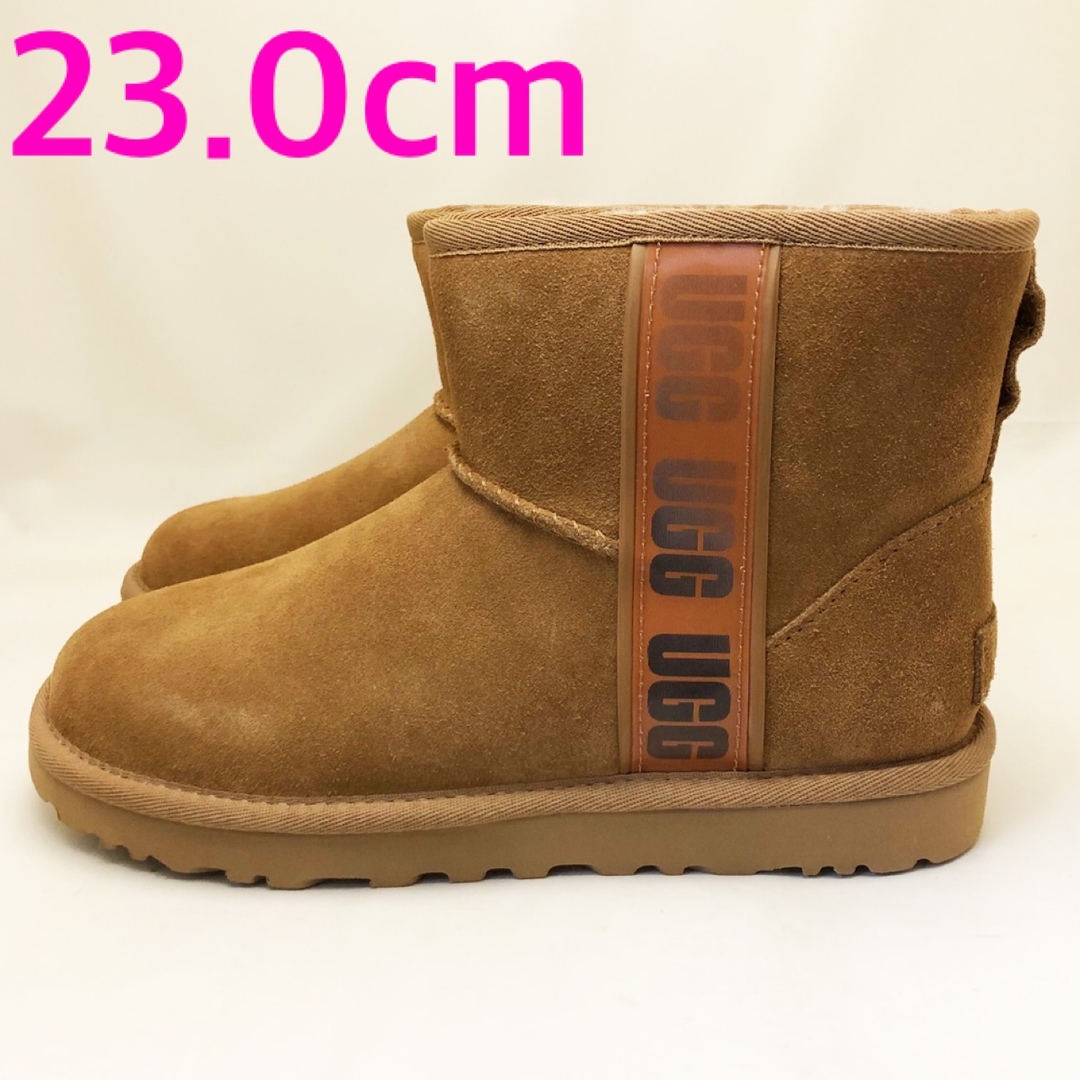 新品 UGG アグ クラシックミニ サイドロゴⅡ チェスナット 23.0