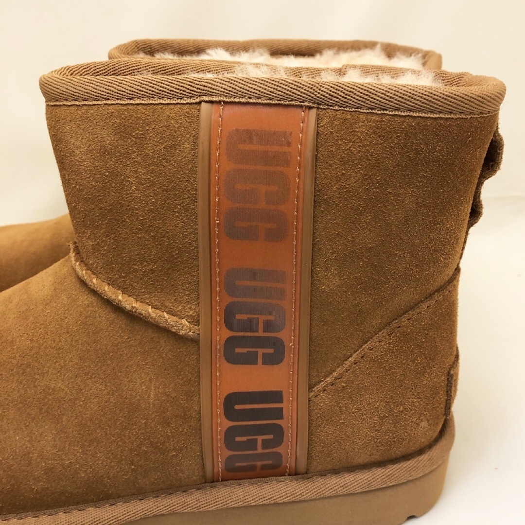 レディース新品 UGG アグ クラシックミニ サイドロゴⅡ チェスナット 24.0cm