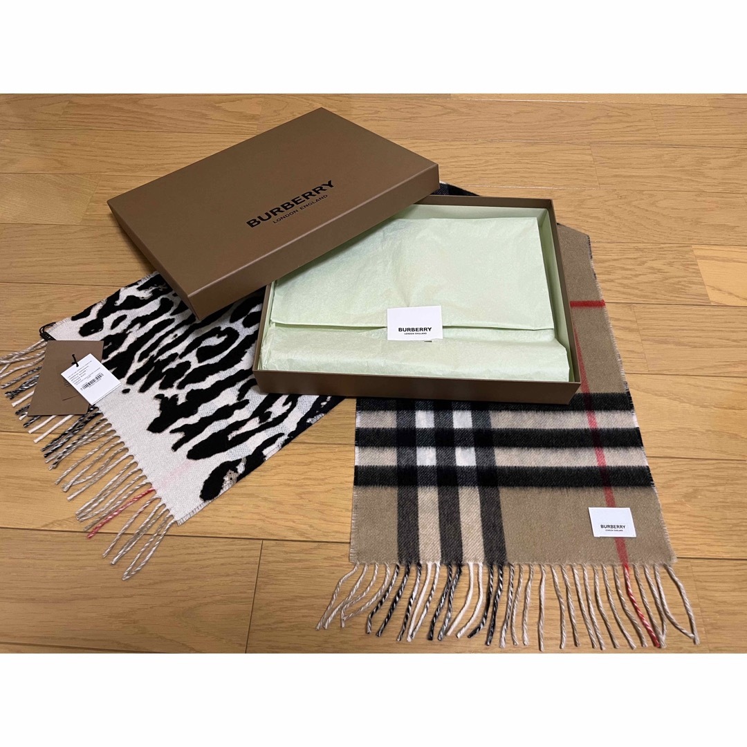 BURBERRY　バーバリー　マフラー　カシミア100％　タグ付き未使用品 | フリマアプリ ラクマ