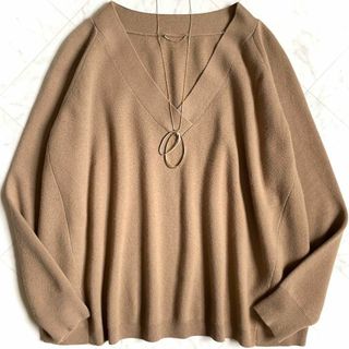 美品◇アパルトモン ドゥーズィエムクラス　カシミア混 Vネックニット セーター