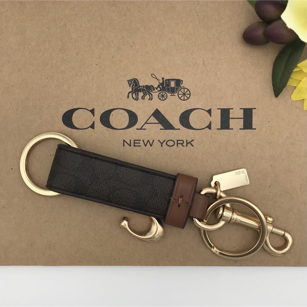 COACH 大人気 トリガースナップバッグチャーム シグネチャーキャンバス 新品