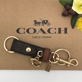 コーチ(COACH)のCOACH 大人気 トリガースナップバッグチャーム シグネチャーキャンバス 新品(キーホルダー)