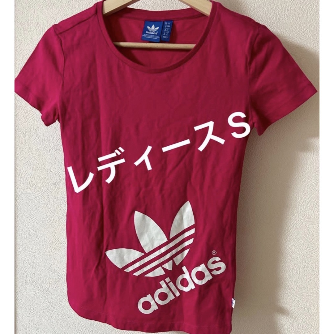 adidas(アディダス)のadidas アディダス tシャツ レディースS ビックロゴ【美品】 レディースのトップス(Tシャツ(半袖/袖なし))の商品写真