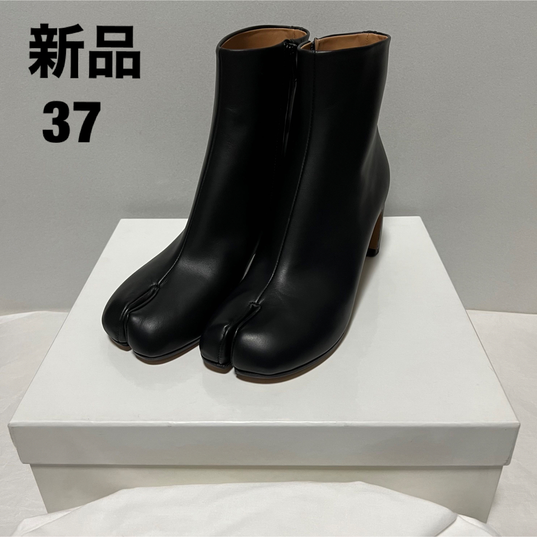 ブラックサイズ新品MAISON MARGIELA メゾンマルジェラ レザー  足袋 タビブーツ