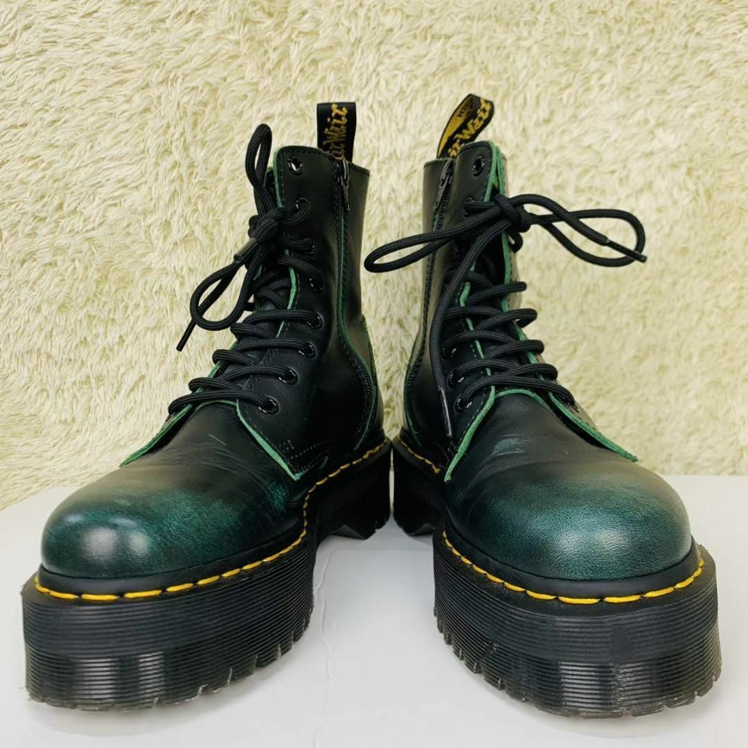 Dr.Martens(ドクターマーチン)の極美品✨希少色 ドクターマーチン JADON グリーン 厚底 UK6 25cm レディースの靴/シューズ(ブーツ)の商品写真