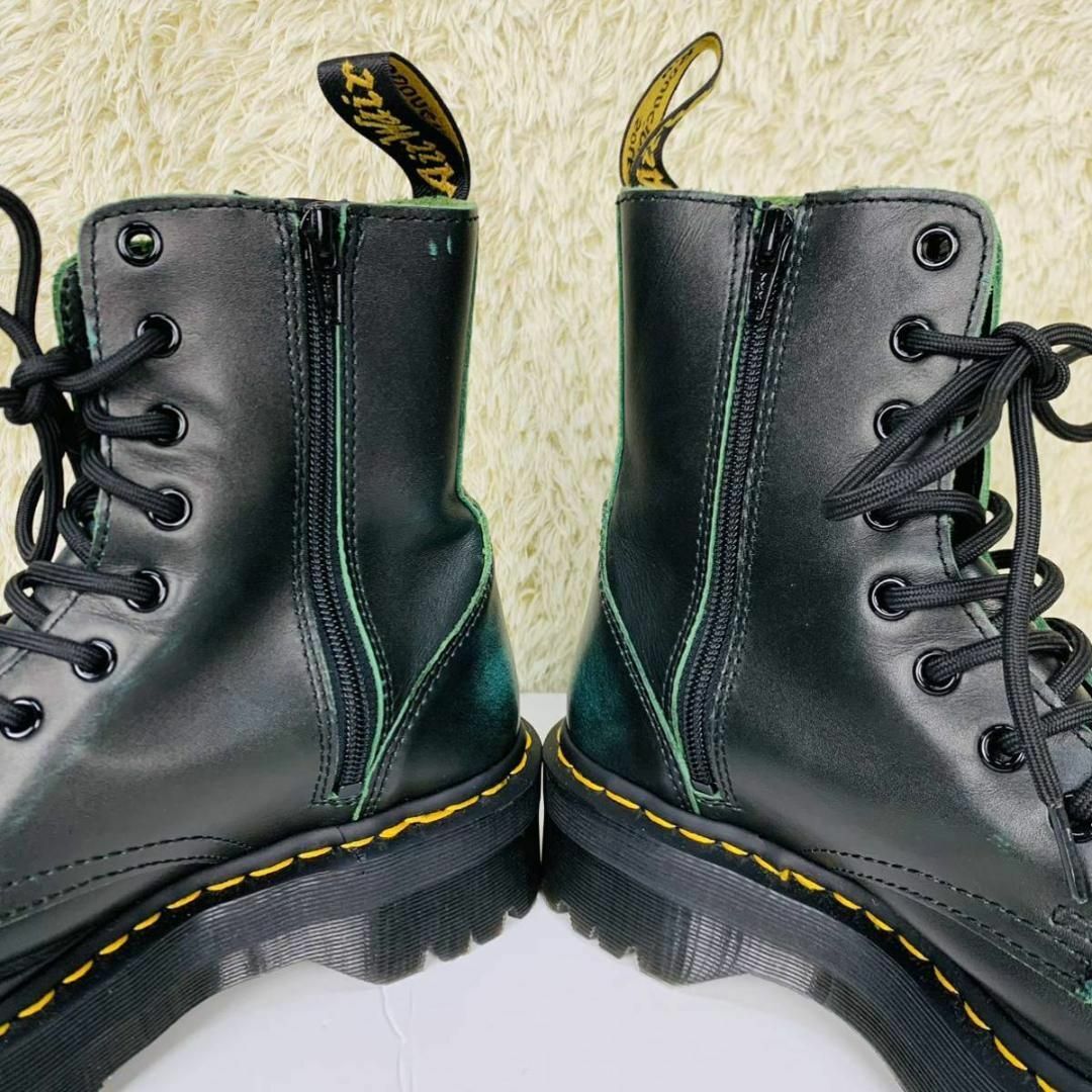 Dr.Martens(ドクターマーチン)の極美品✨希少色 ドクターマーチン JADON グリーン 厚底 UK6 25cm レディースの靴/シューズ(ブーツ)の商品写真