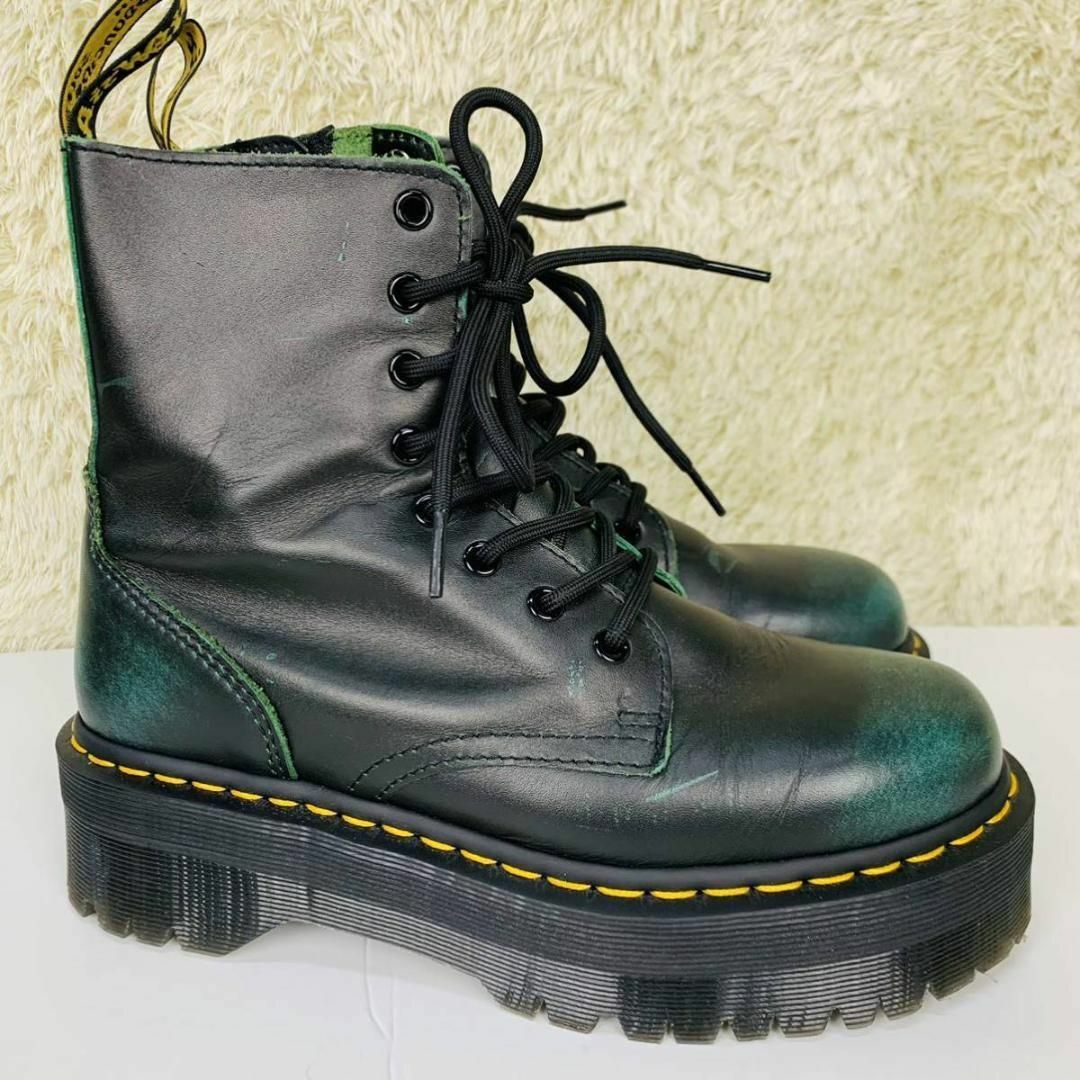 Dr.Martens(ドクターマーチン)の極美品✨希少色 ドクターマーチン JADON グリーン 厚底 UK6 25cm レディースの靴/シューズ(ブーツ)の商品写真