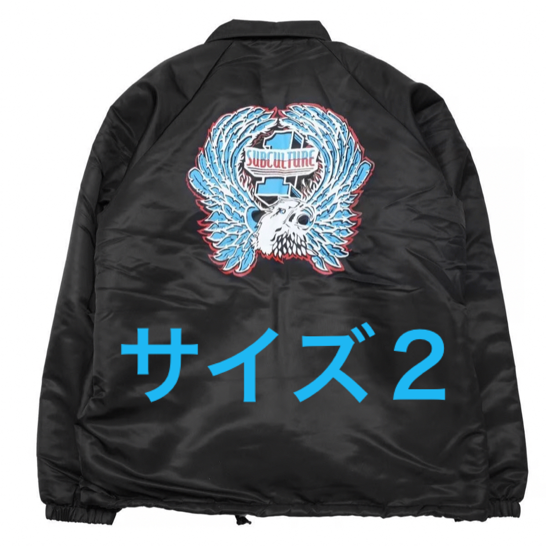 SC SUBCULTURE】COACHES JACKET BLACK サイズ２-