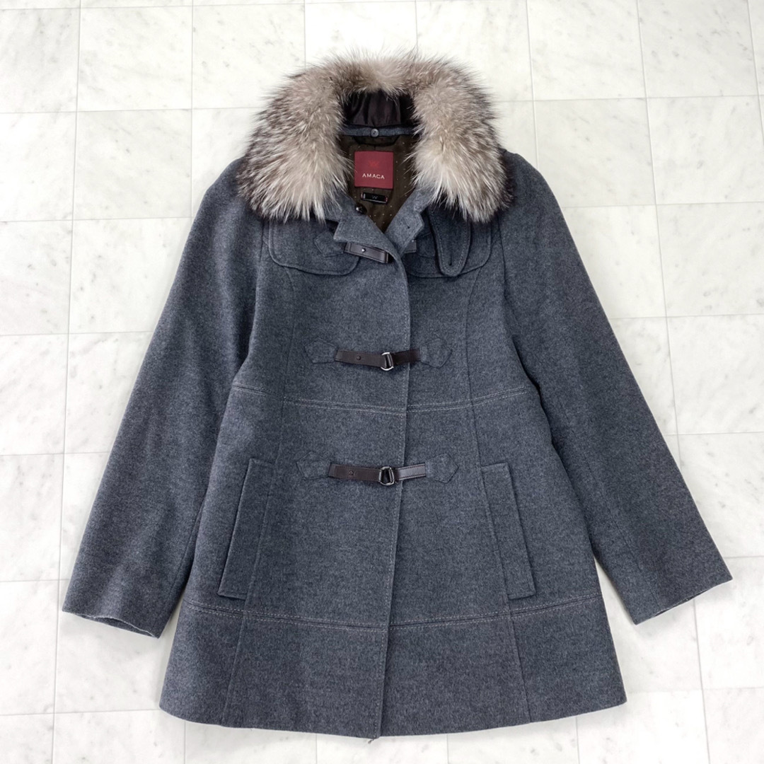 AMACA - ☆AMACA☆美品☆フォックスファー付きウールショートコートの